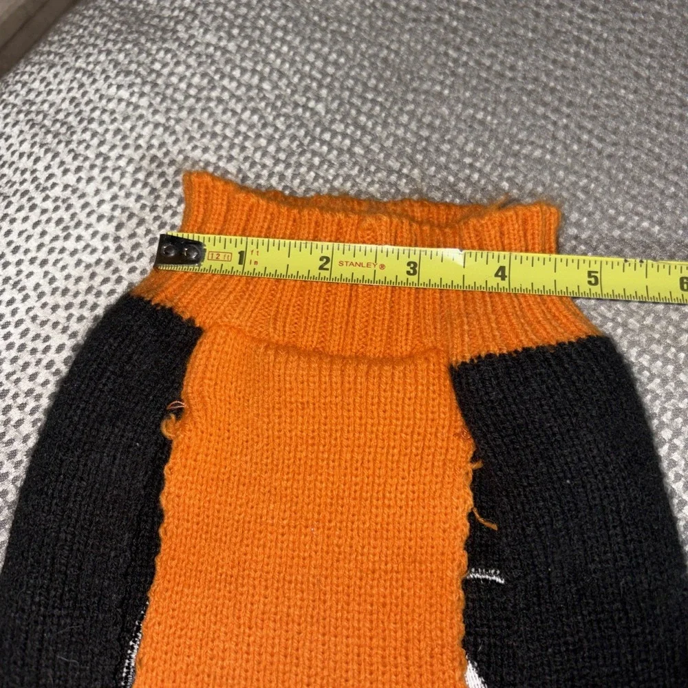 Dog Pet Pumpkin Jack o lantern Sweater‎ Black Orange Small